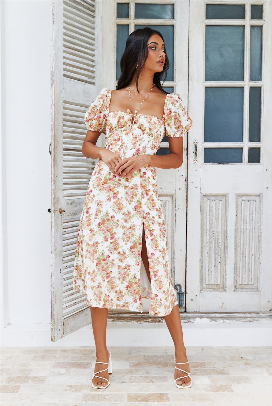 Find Me At Brunch Midi Dress White