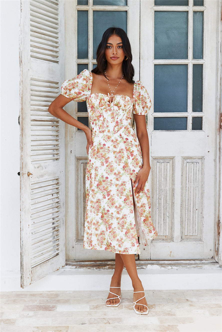 Find Me At Brunch Midi Dress White