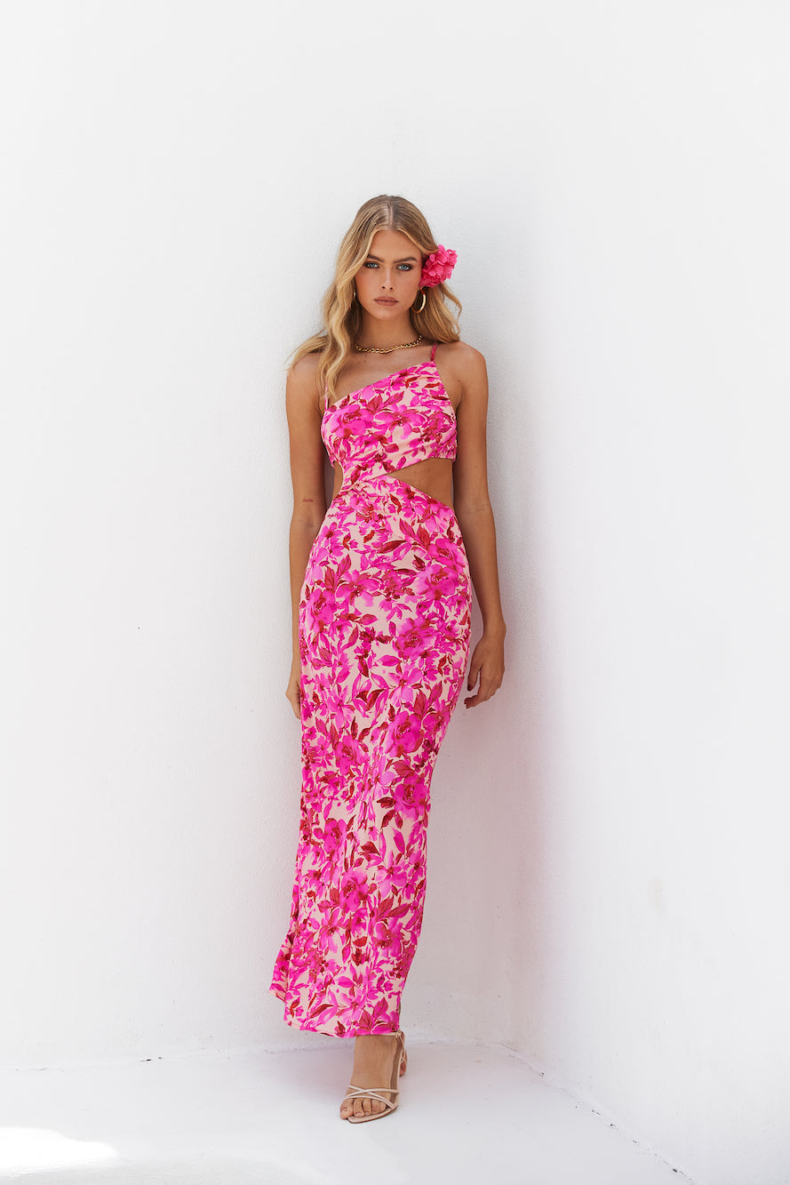 Count It In Midi Dress Pink