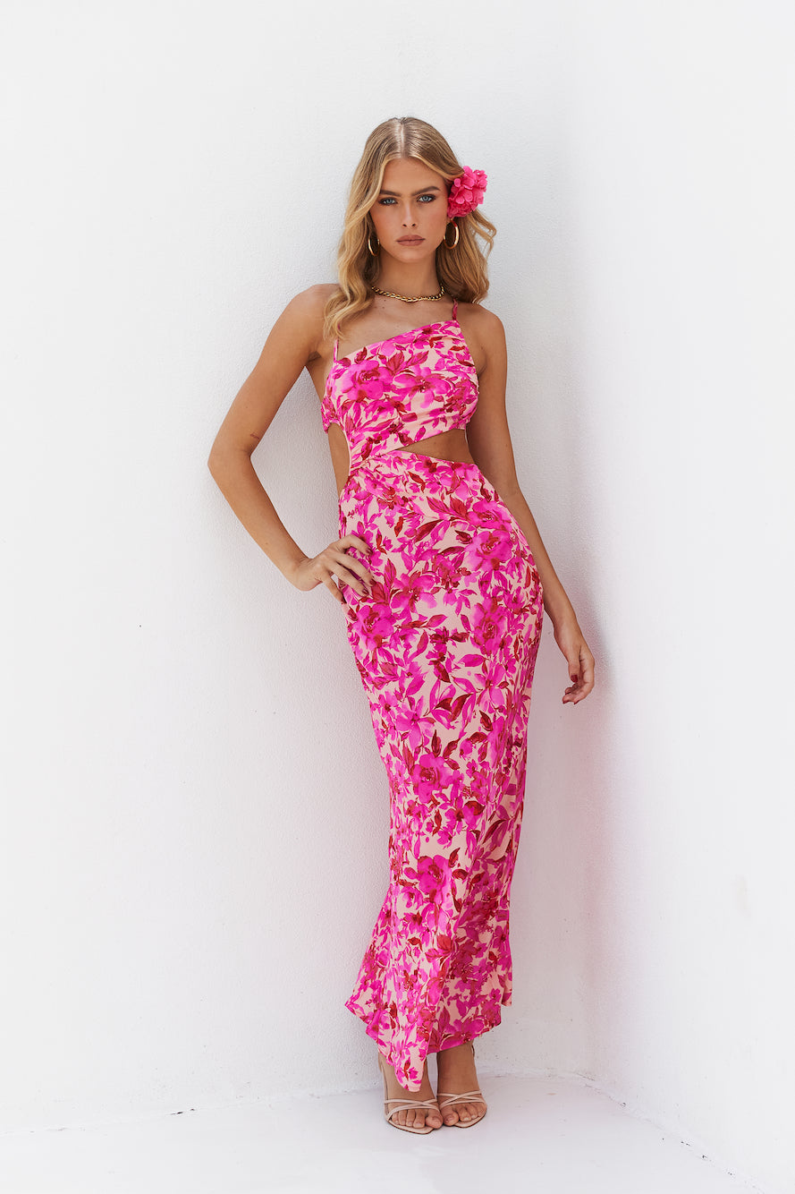 Count It In Midi Dress Pink