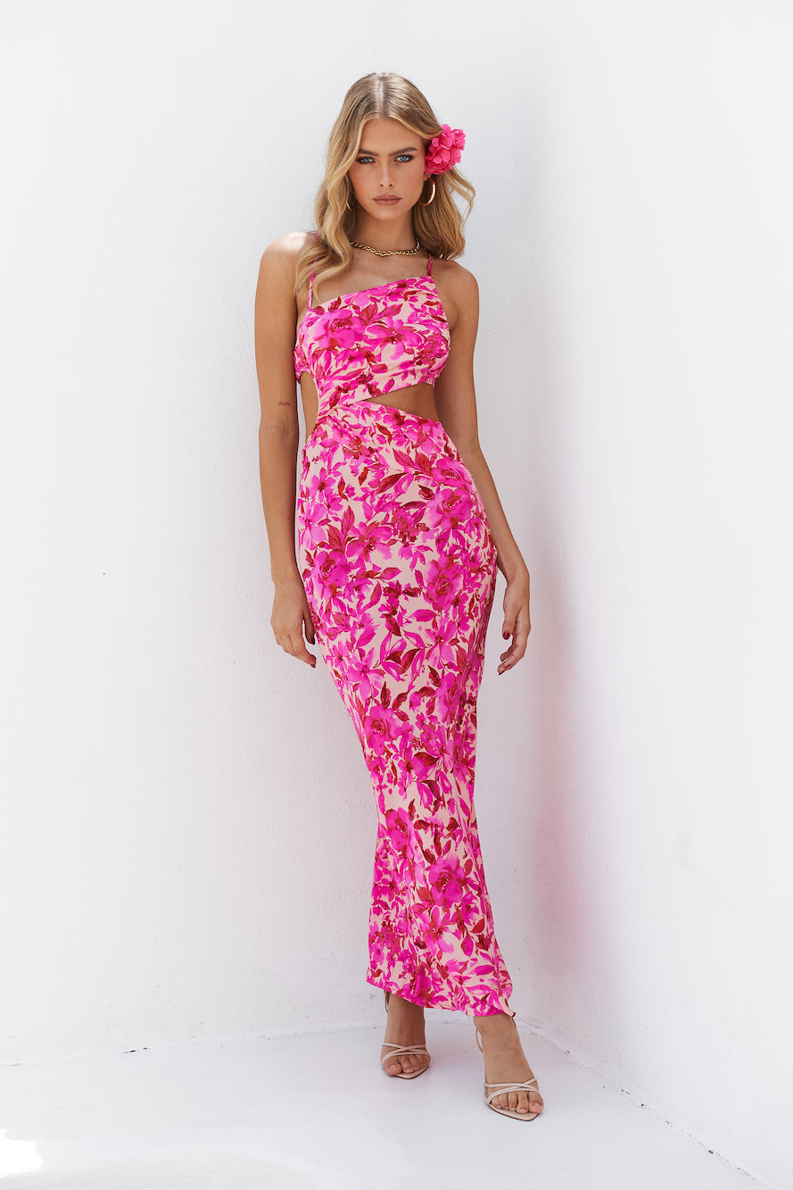 Count It In Midi Dress Pink