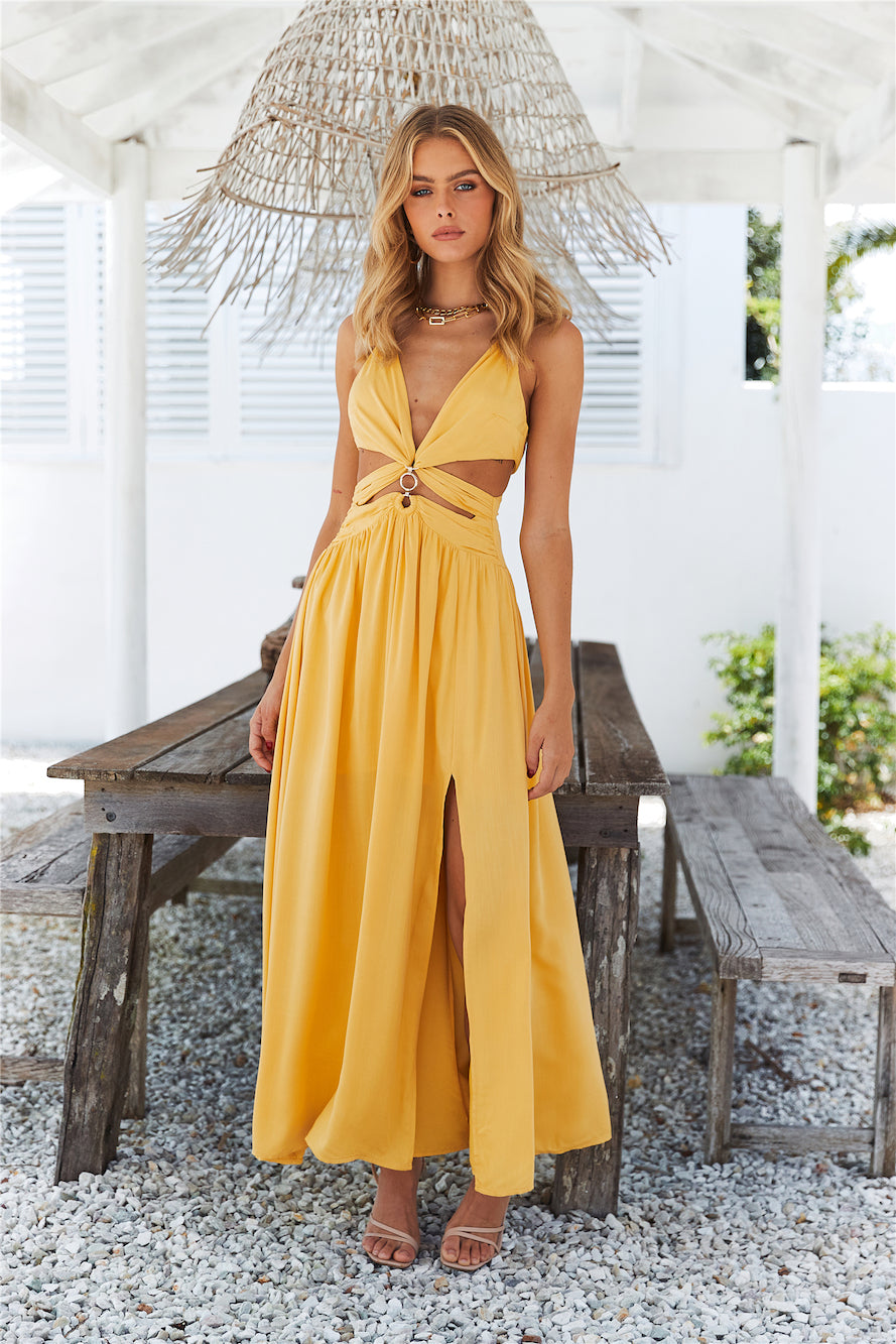 Passion For You Maxi Dress Yellow