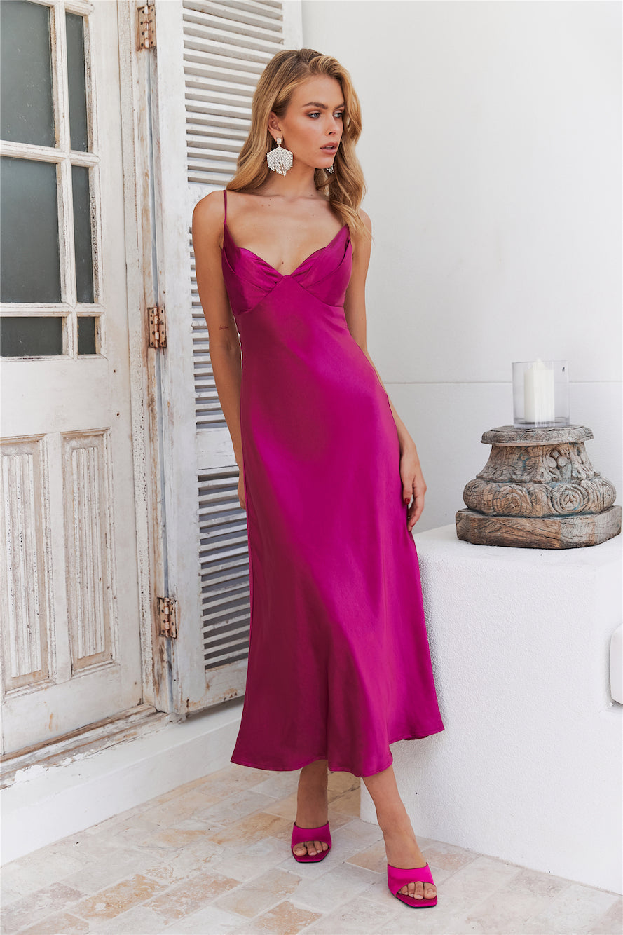 Lovely Escape Maxi Dress Fuchsia