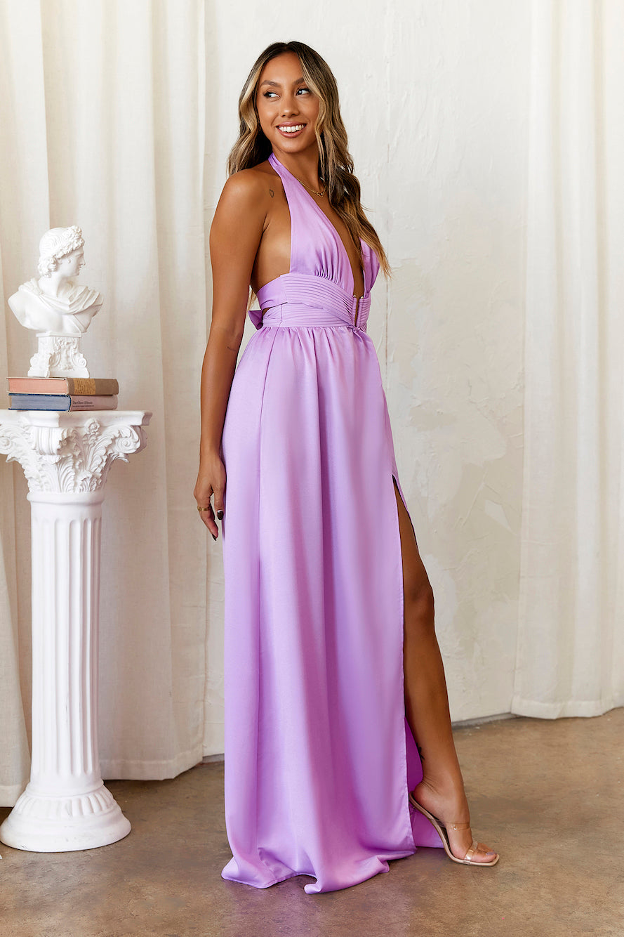 DEAR EMILIA Dreamy Events Maxi Dress Lilac
