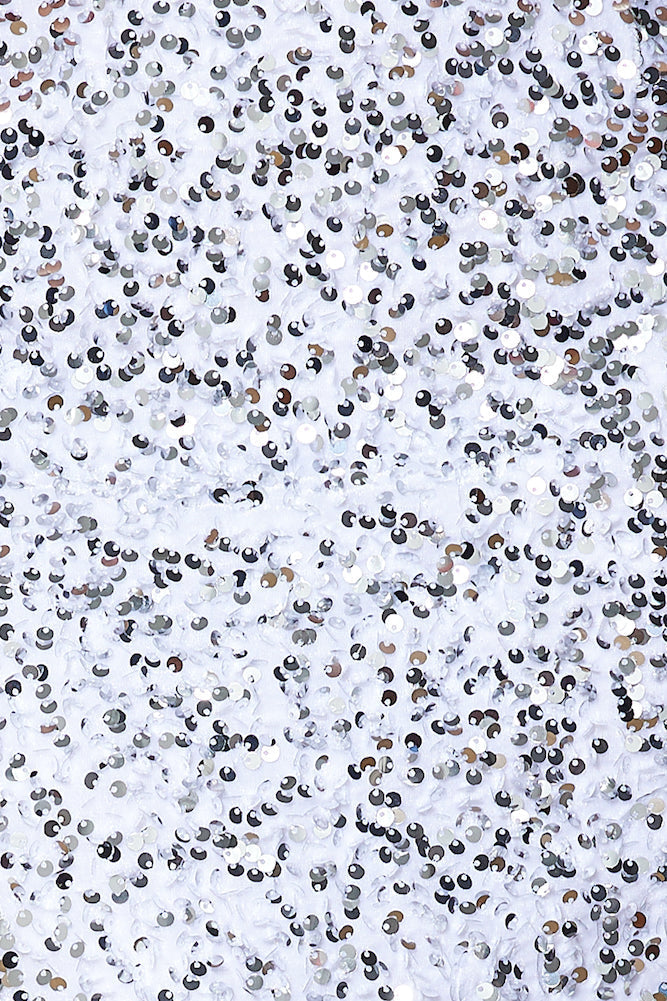 Party Mood Sequin Maxi Dress Silver