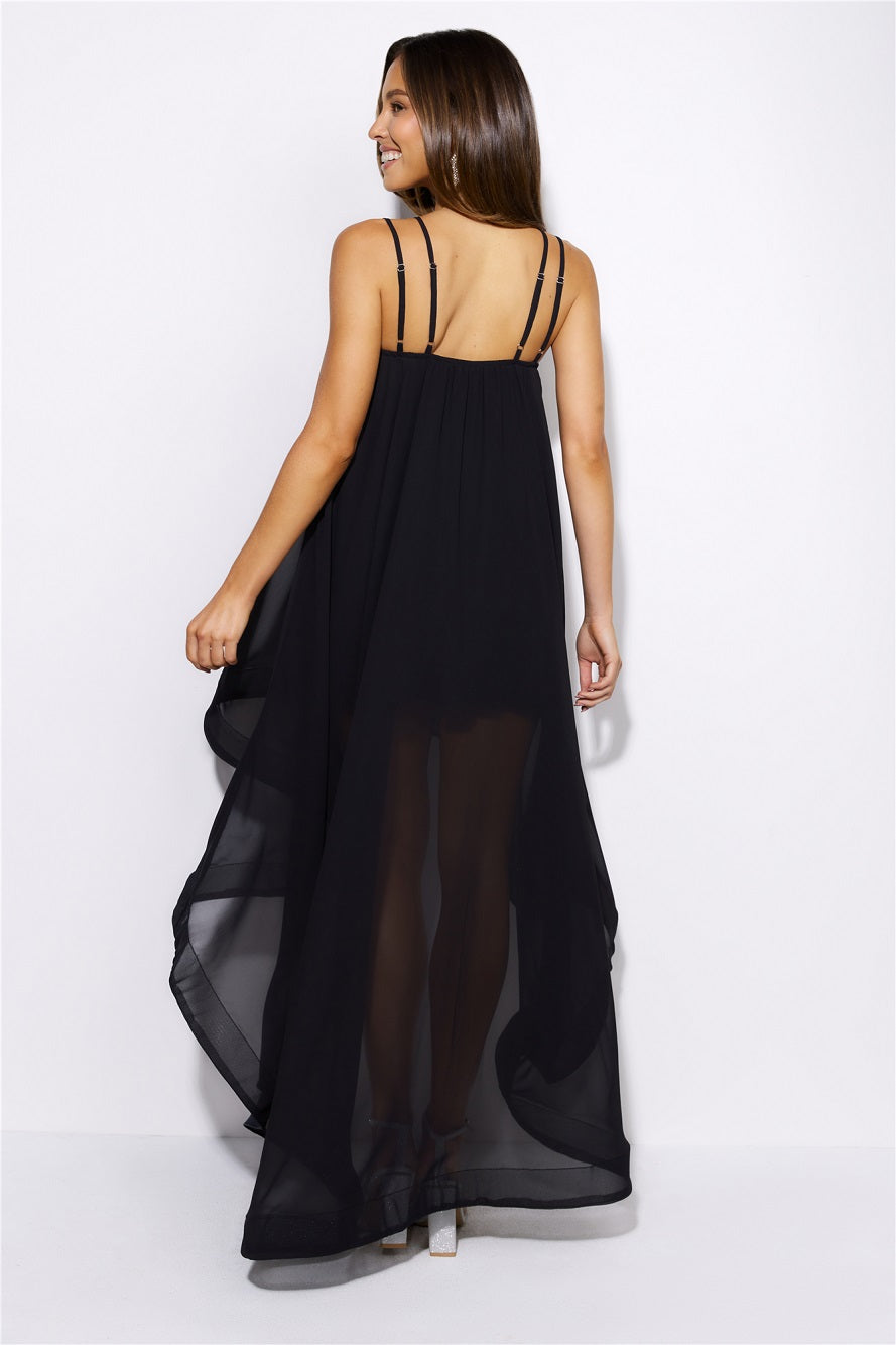 Fancy Statement Midi Dress Black