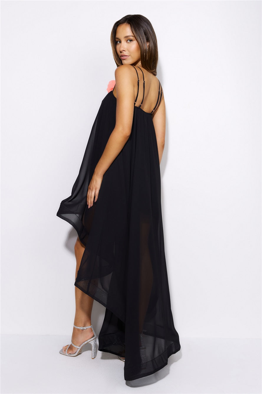 Fancy Statement Midi Dress Black