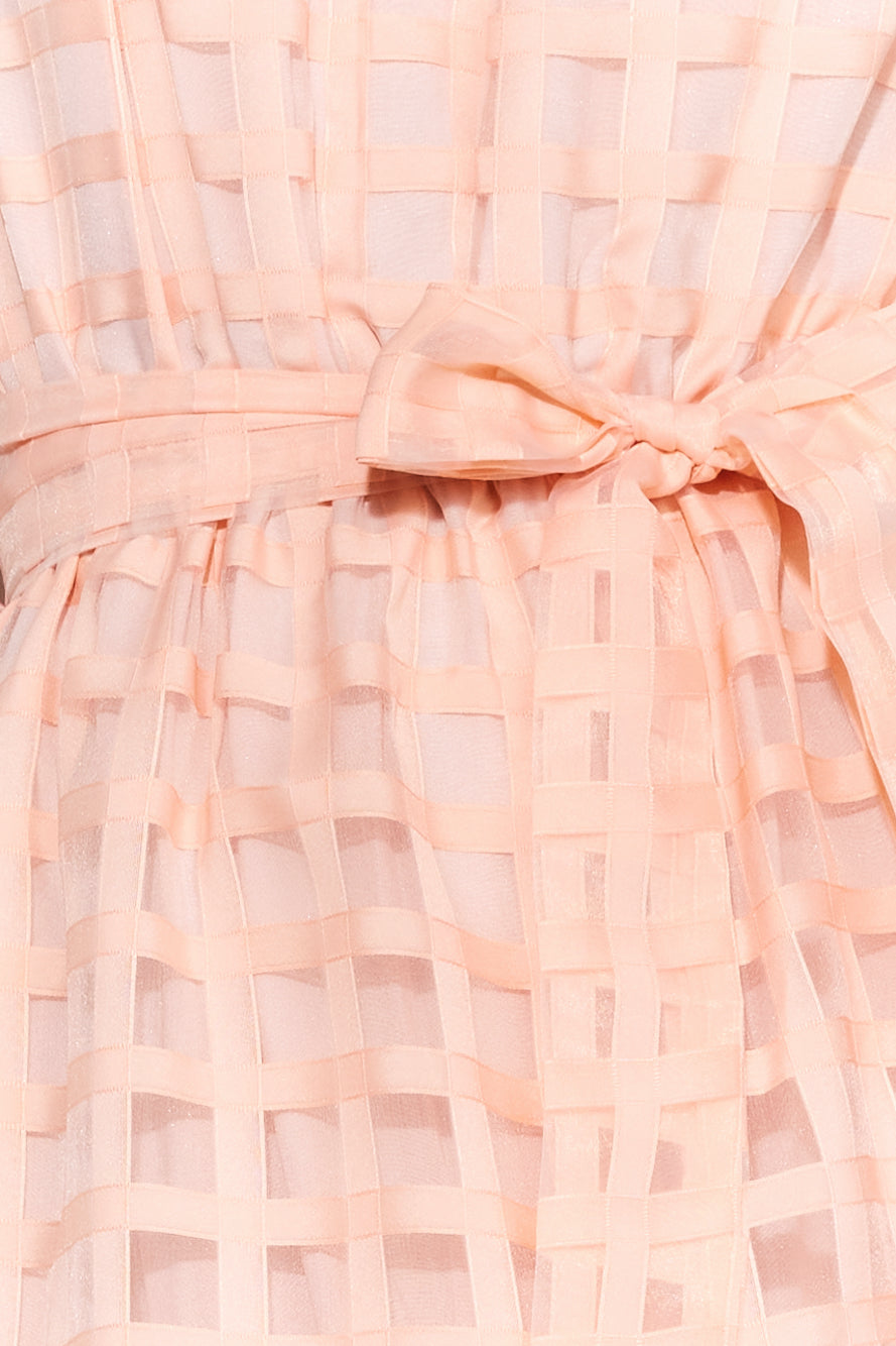 Summertime Picnic Maxi Dress Peach