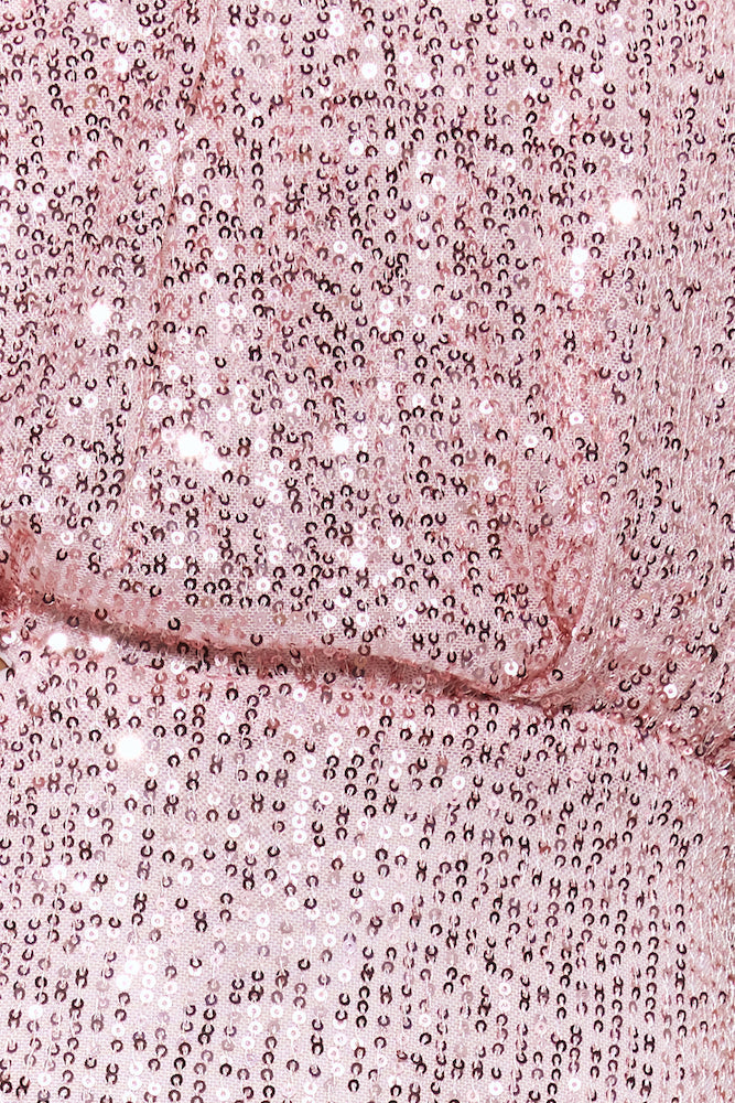 Bring The Class Sequin Maxi Dress Pink