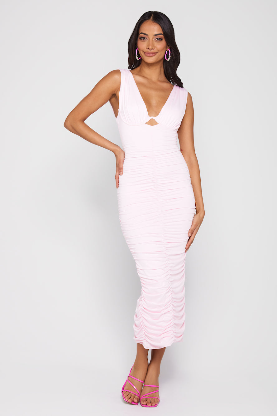 Bring On The Night Midi Dress Pink