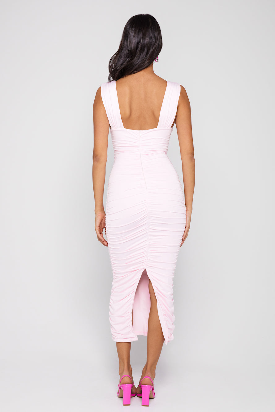 Bring On The Night Midi Dress Pink