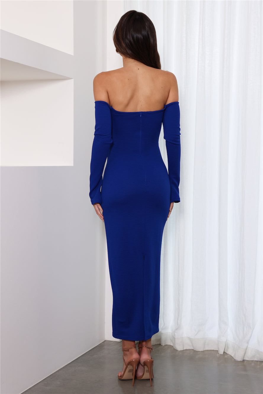 False Dreams Midi Dress Blue