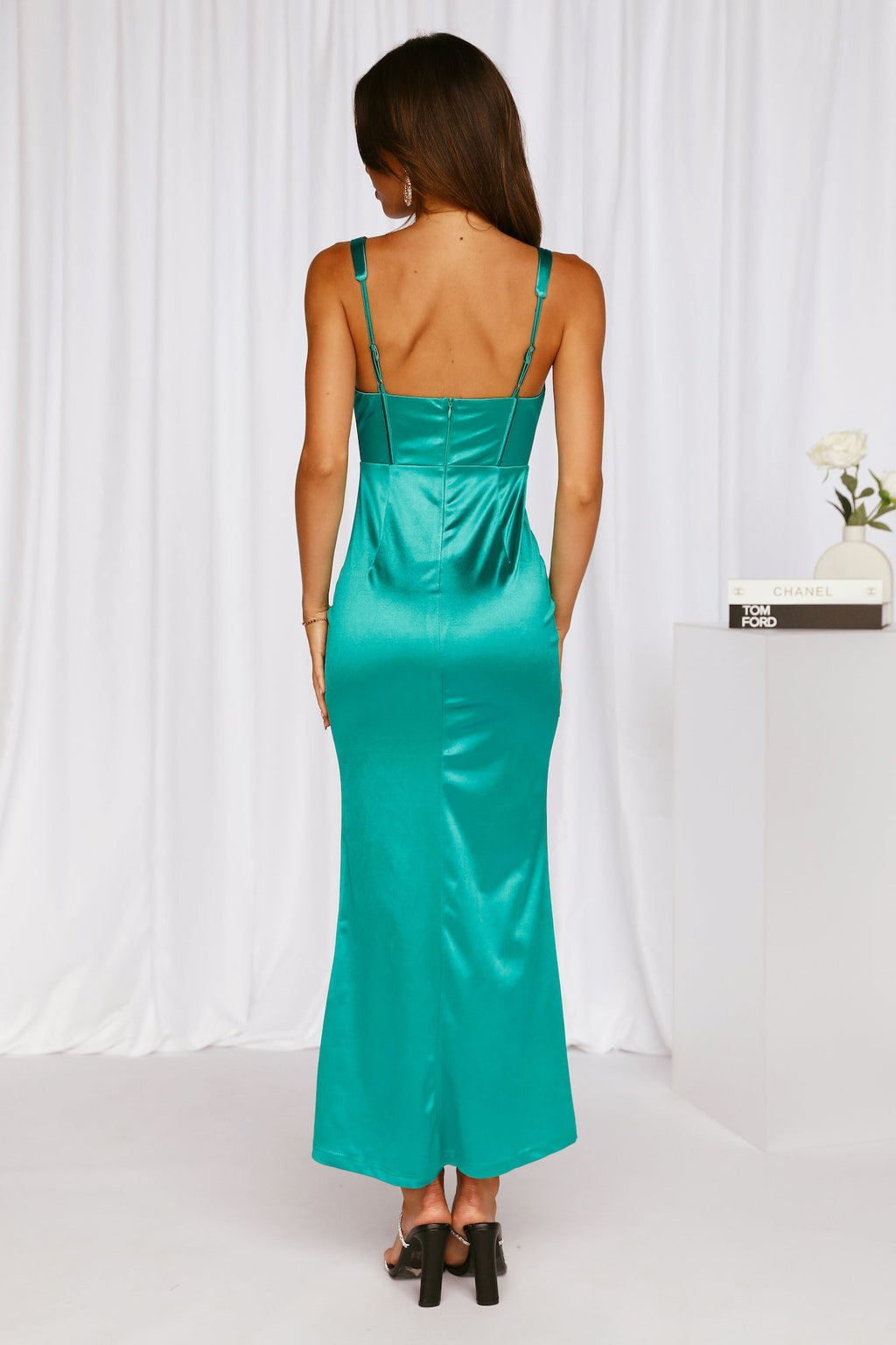 Check It Out Midi Dress Green