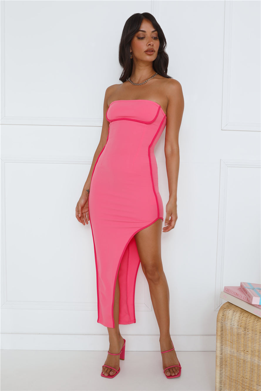 Casino Queen Midi Dress Pink