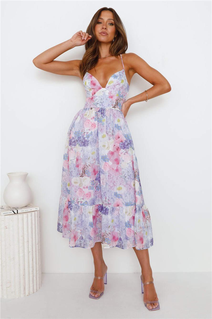 Express Your Feelings Midi Dress Purple