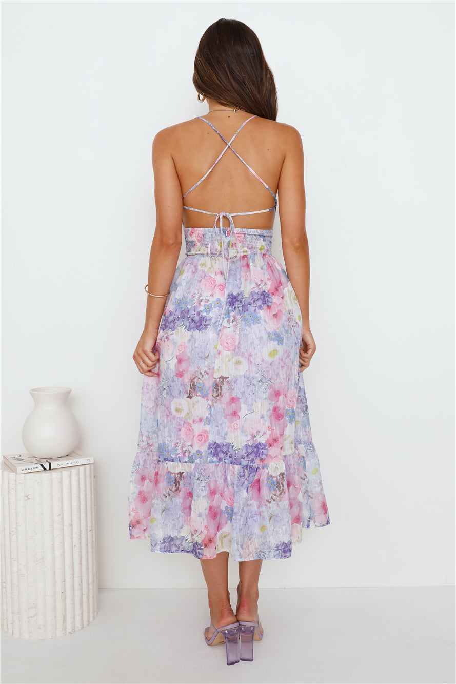 Express Your Feelings Midi Dress Purple