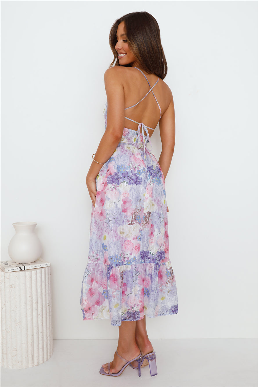 Express Your Feelings Midi Dress Purple