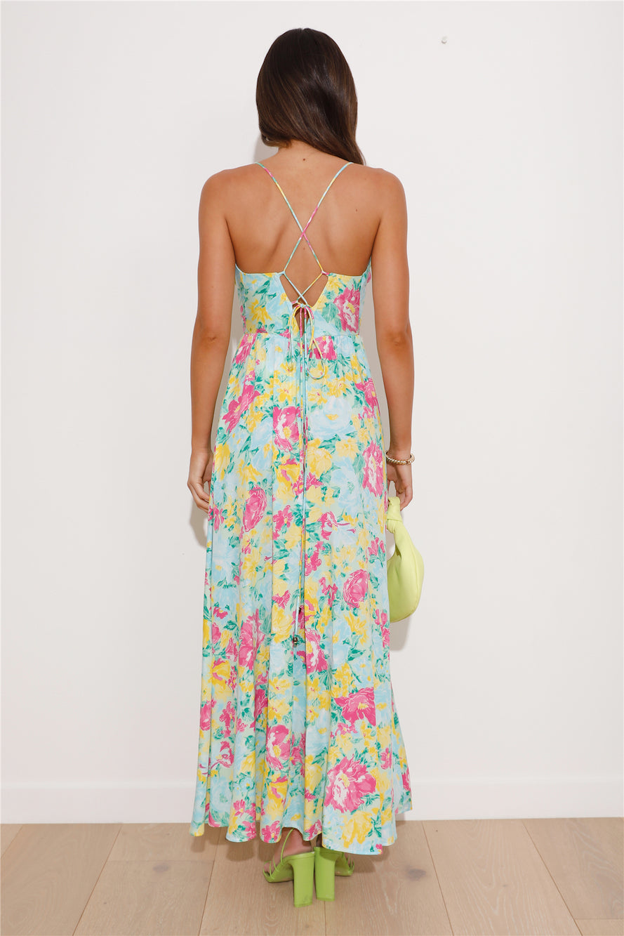 All Season Long Maxi Dress Blue