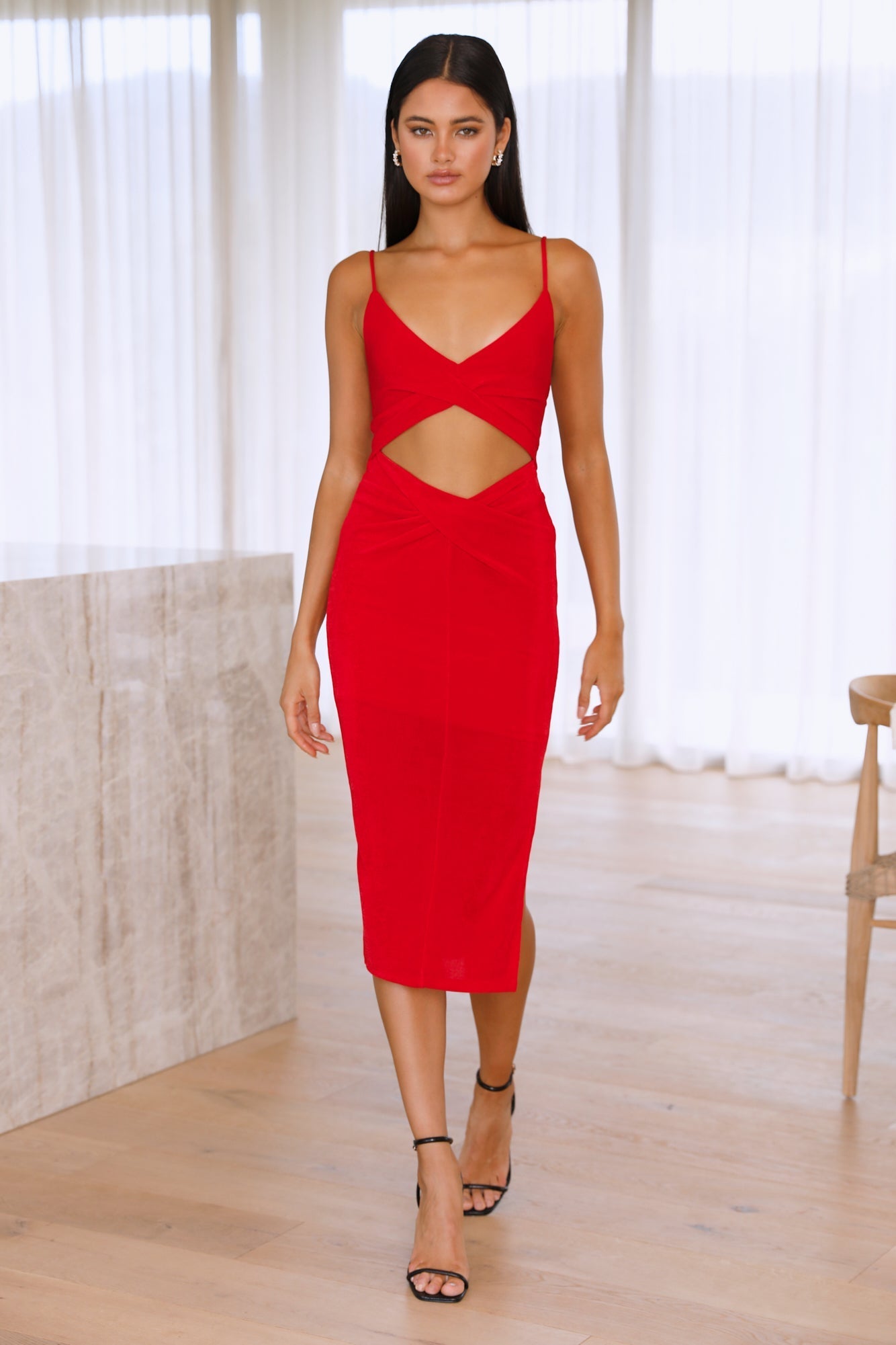 Fallin Into You Maxi Dress Red