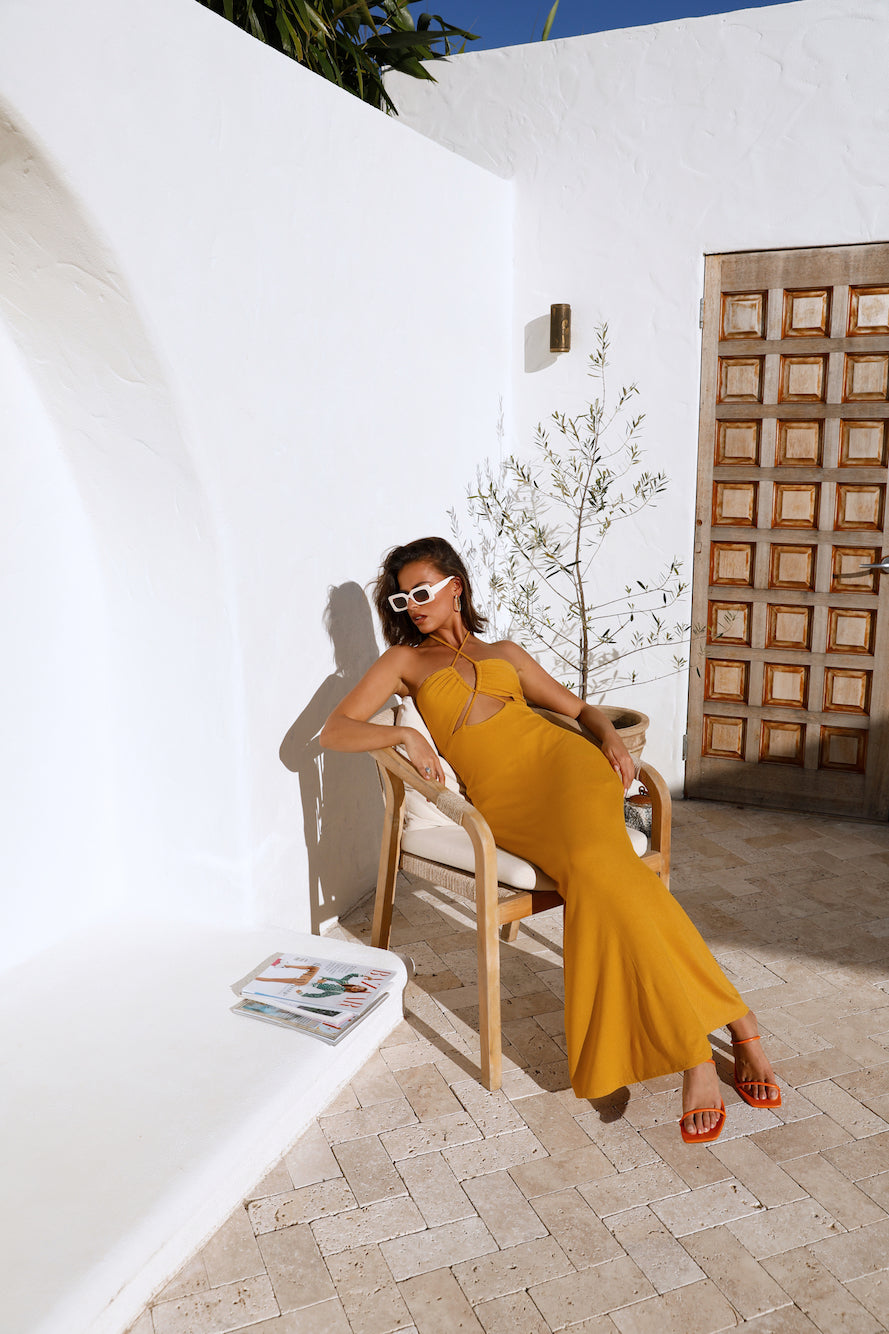 Sweet Revelation Maxi Dress Yellow