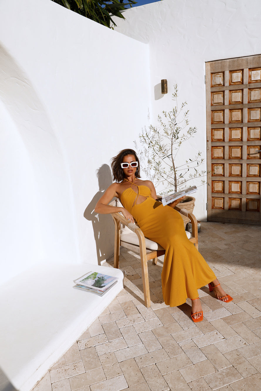 Sweet Revelation Maxi Dress Yellow