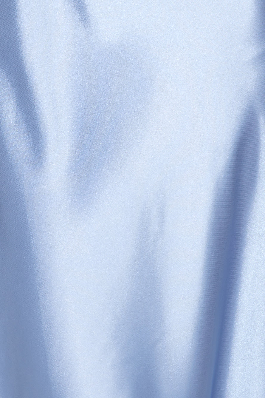 Paid To Attend Satin Maxi Dress Blue