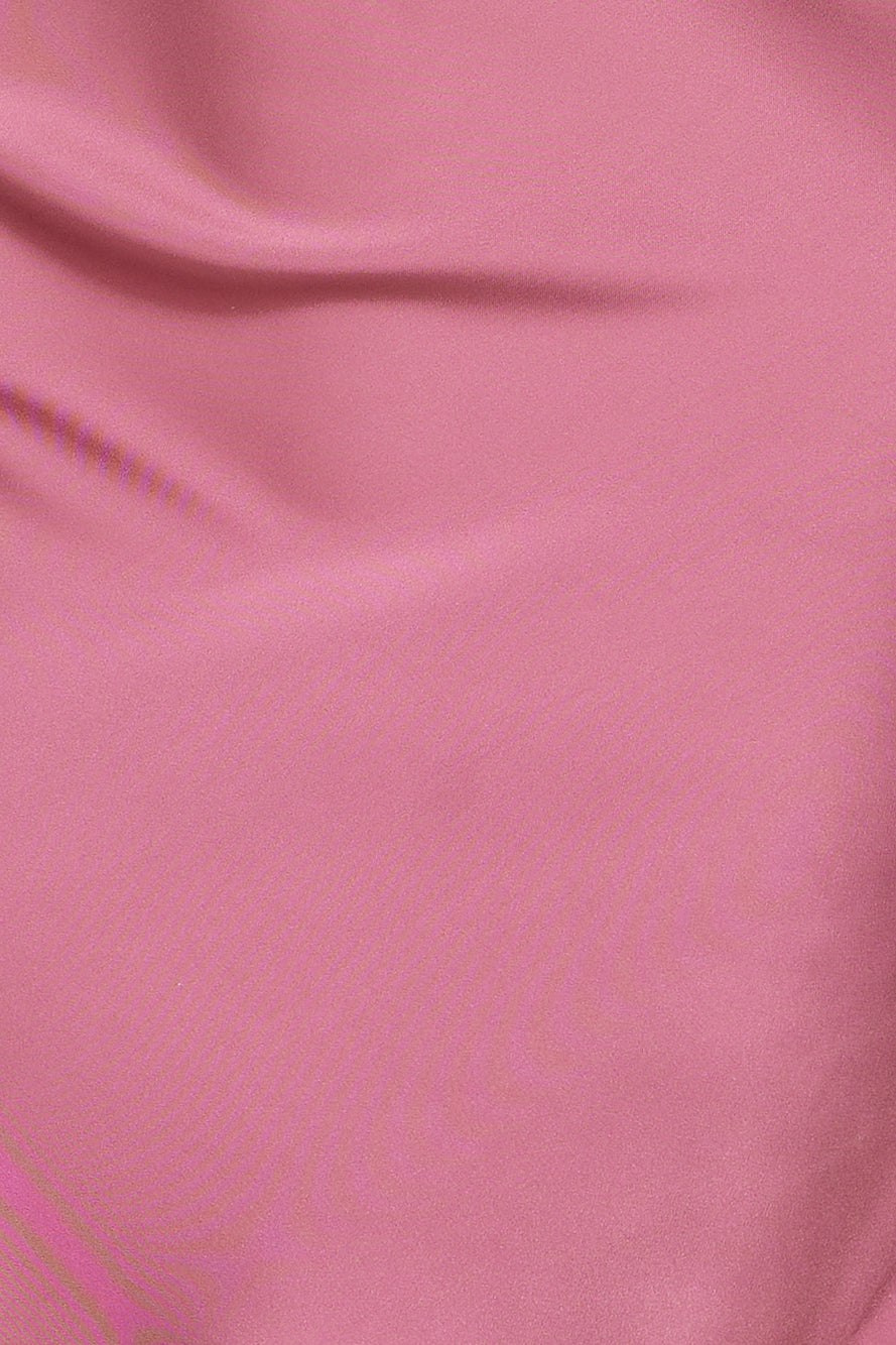 Confidence High Satin Midi Dress Rose