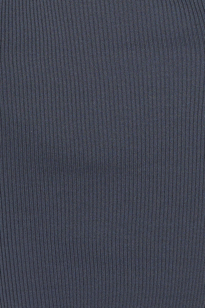 Everyone's Pick Ribbed Midi Dress Charcoal