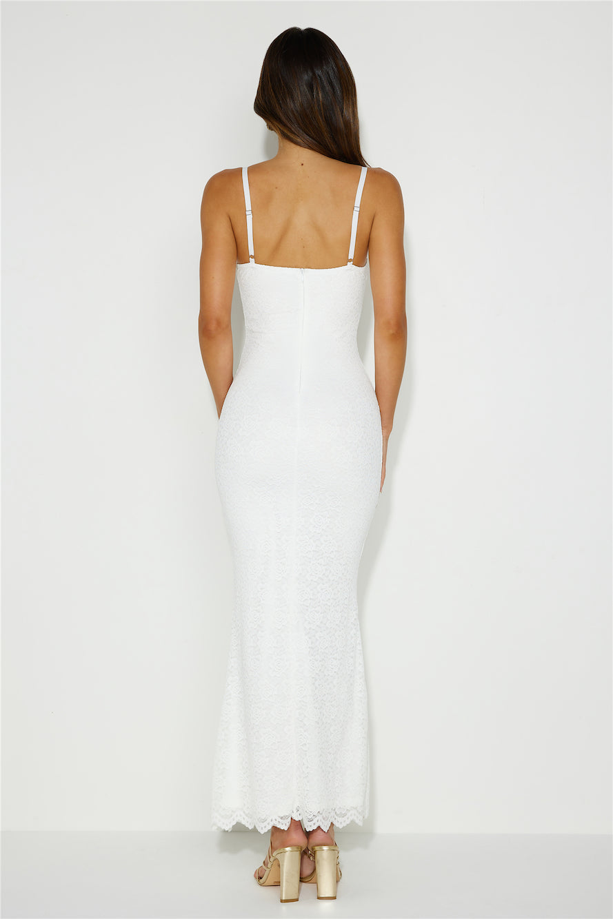 Fates Dream Lace Maxi Dress White