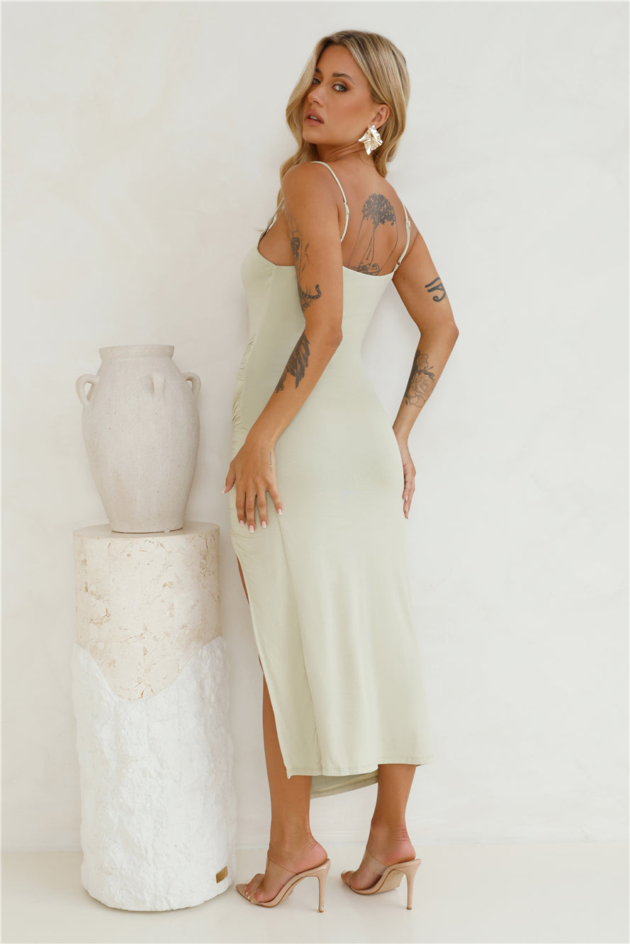 Sweet Yet Sour Maxi Dress Sage