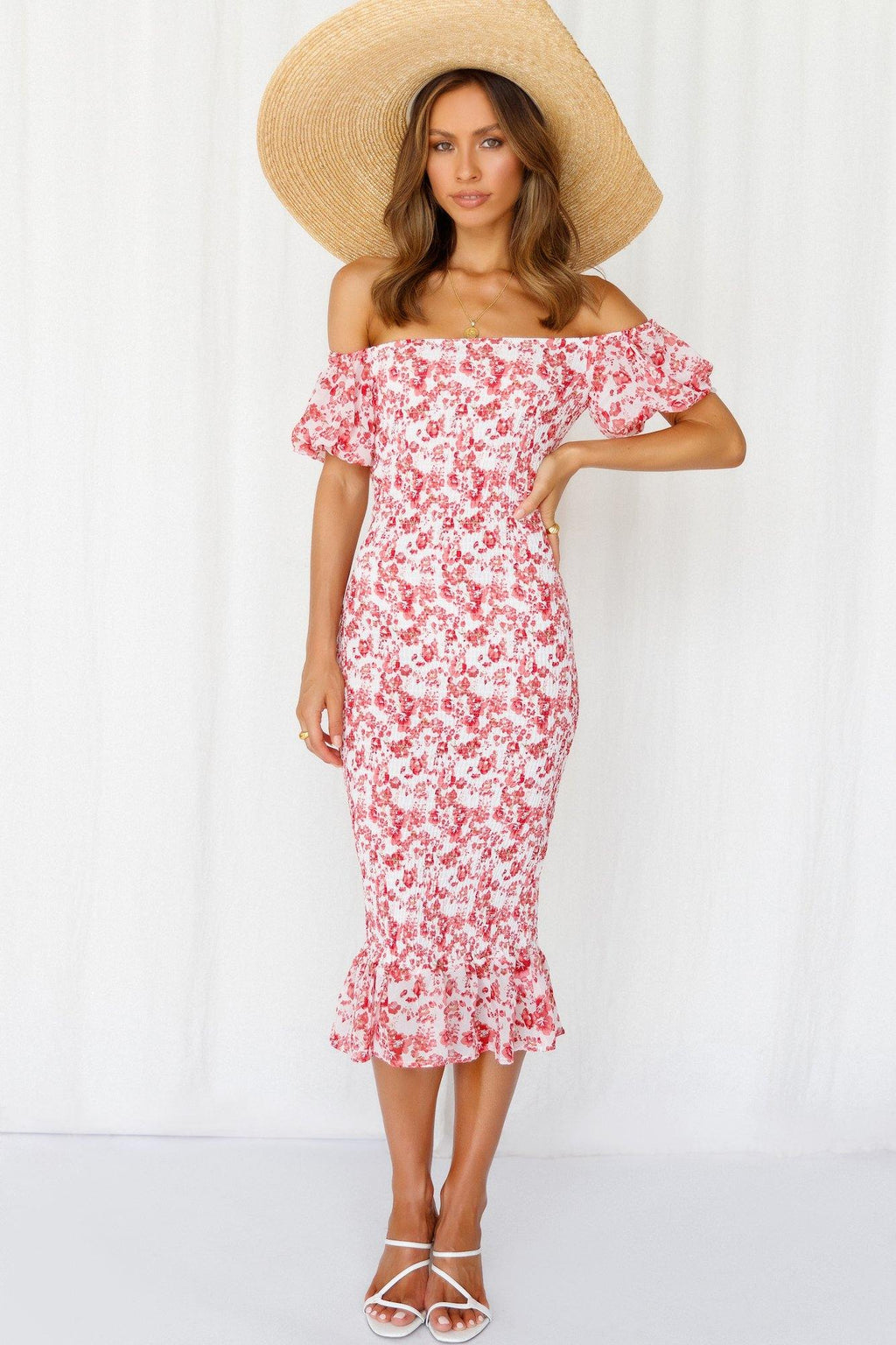 Blessings Midi Dress Pink